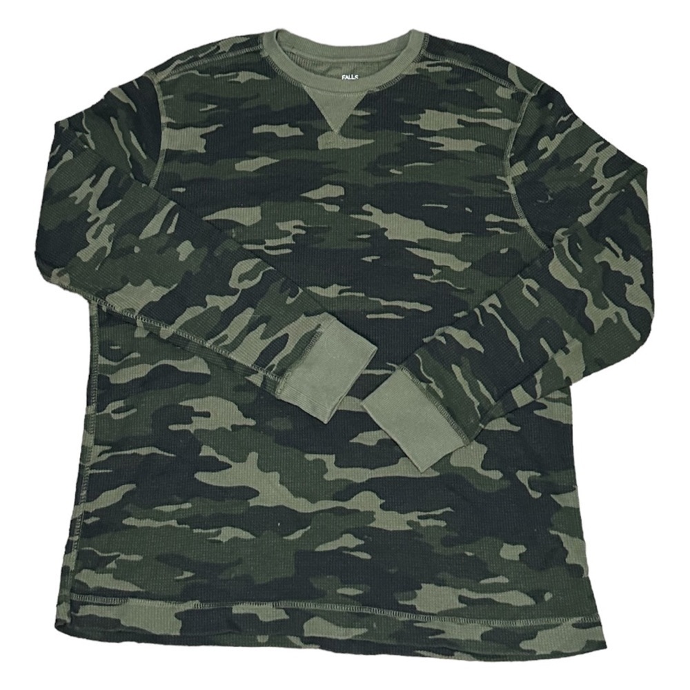 Falls Creek Camouflage Thermal Long Sleeve T-Shirt Size XL